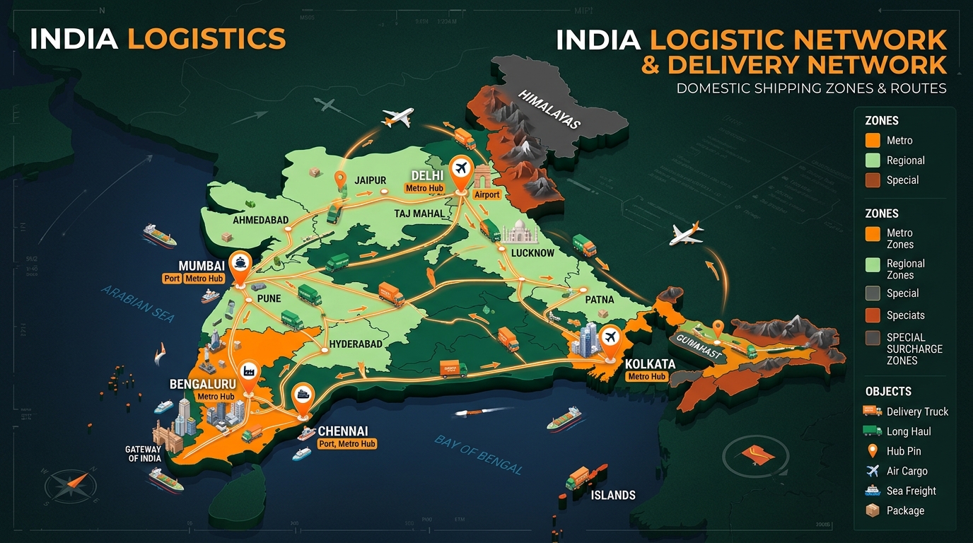 Shipping Zones in India, and Why Your Carrier Disagrees With Your Map